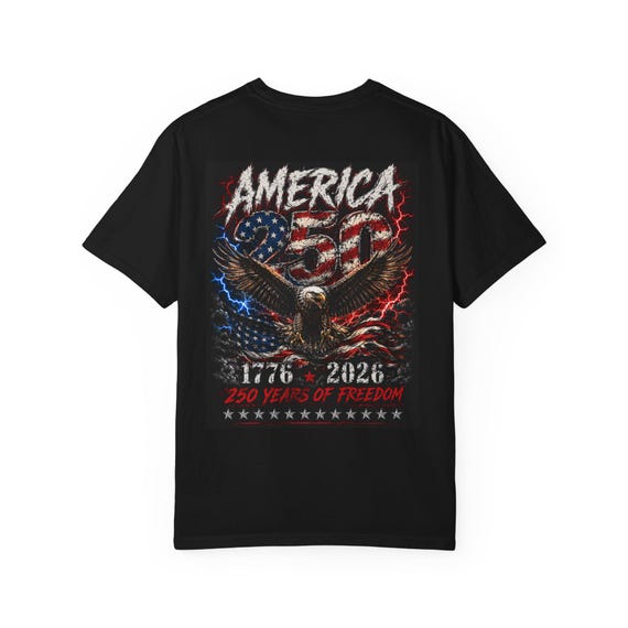 America 250 "Eagle" Unisex Garment-Dyed T-shirt
